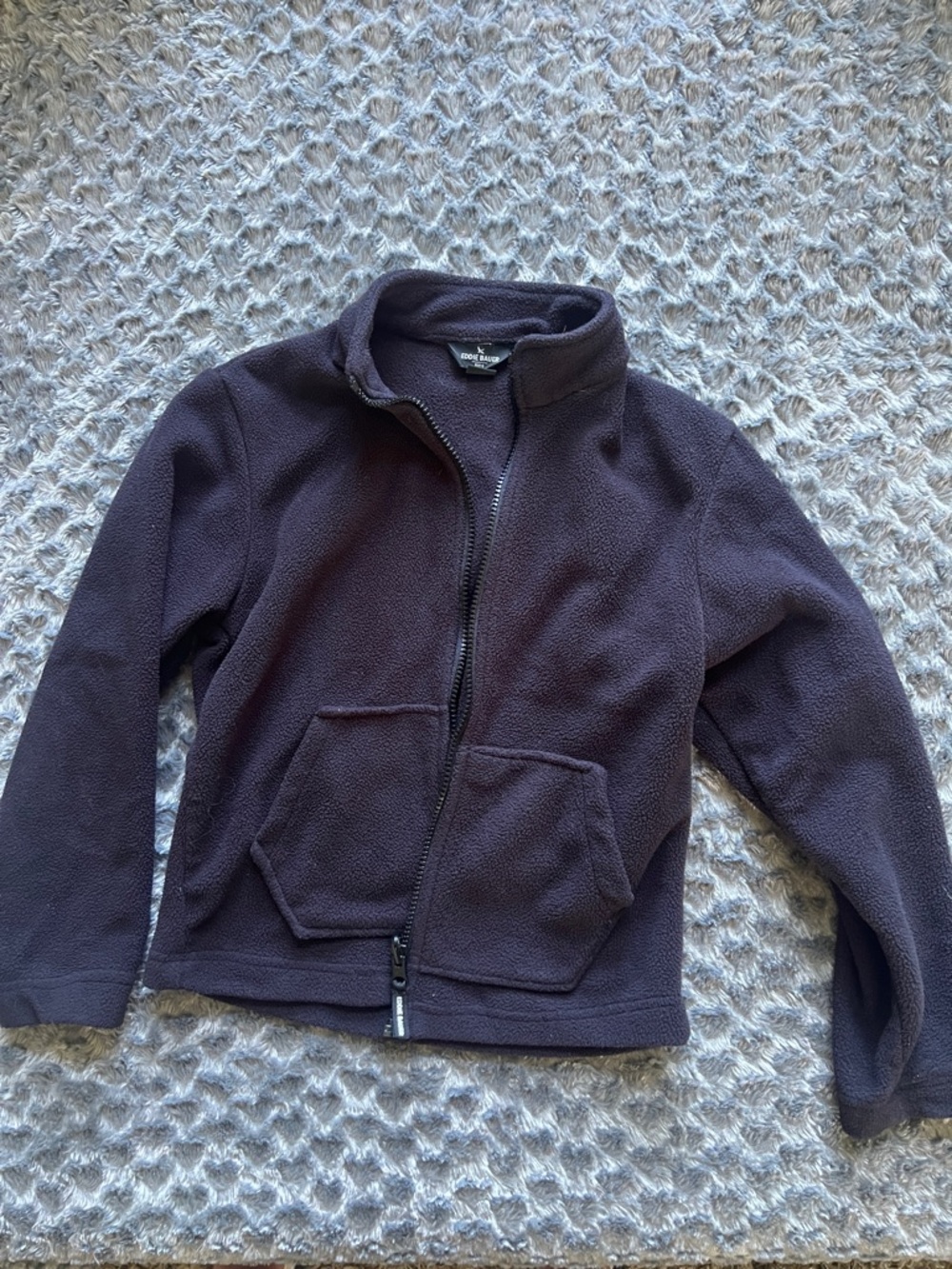 Kids Black Fleece Zip Jacket